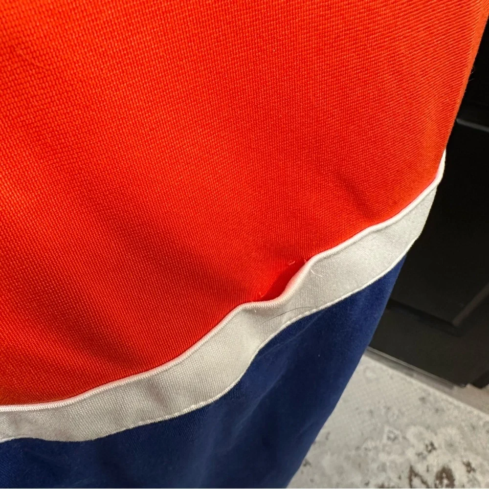 Nike Dri-FIT MLB NY Mets cowl neck pullover orange blue athleisure women SMALL